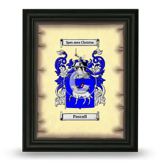 Pascall Coat of Arms Framed - Black