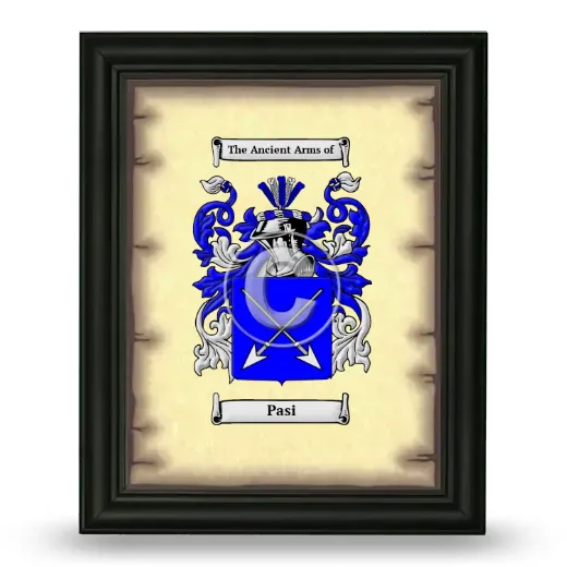 Pasi Coat of Arms Framed - Black