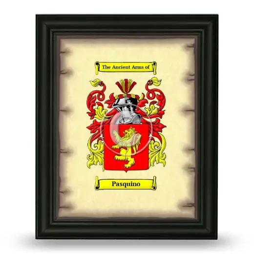 Pasquino Coat of Arms Framed - Black