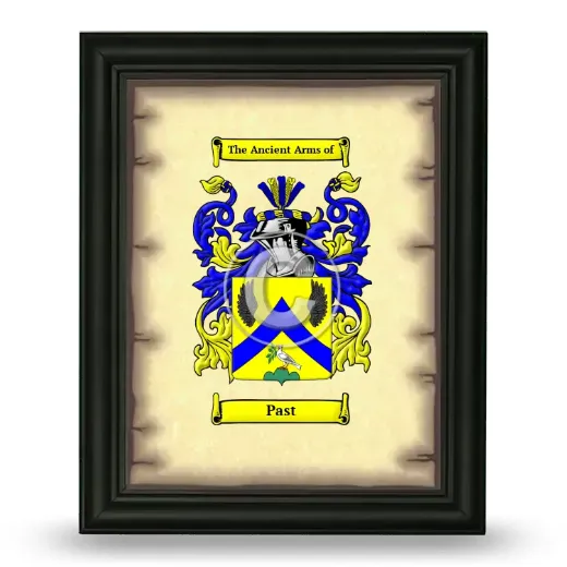 Past Coat of Arms Framed - Black