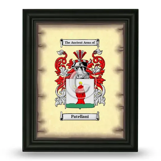 Patellani Coat of Arms Framed - Black