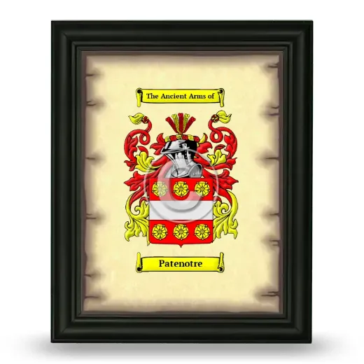 Patenotre Coat of Arms Framed - Black