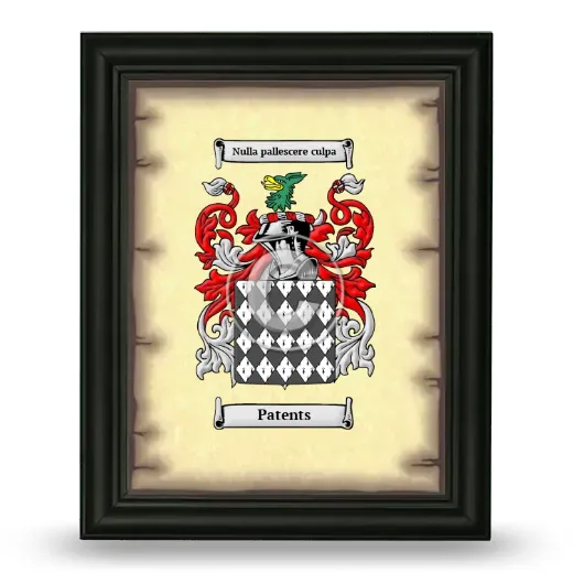 Patents Coat of Arms Framed - Black