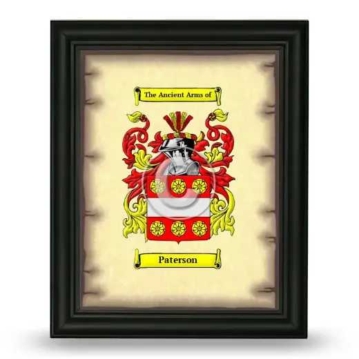 Paterson Coat of Arms Framed - Black