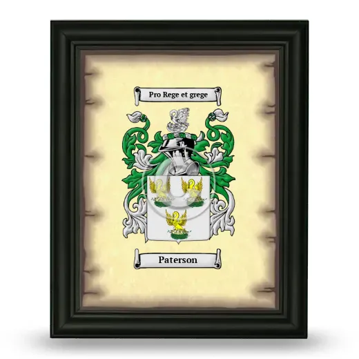 Paterson Coat of Arms Framed - Black