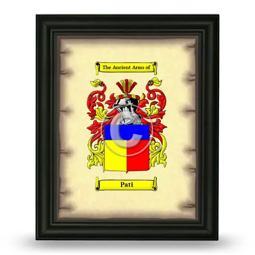 Pati Coat of Arms Framed - Black