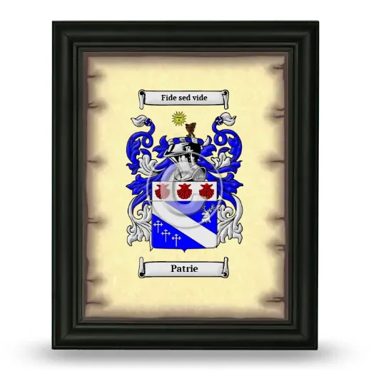 Patrie Coat of Arms Framed - Black