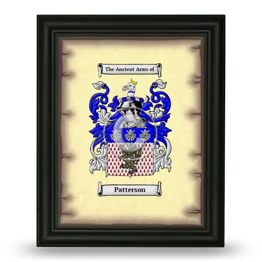 Patterson Coat of Arms Framed - Black