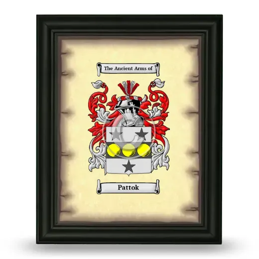 Pattok Coat of Arms Framed - Black