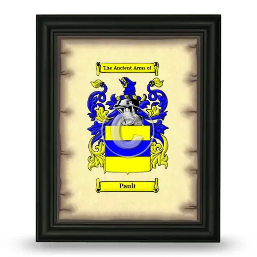 Pault Coat of Arms Framed - Black