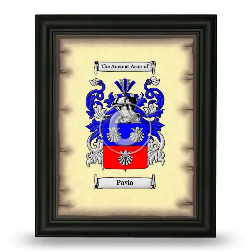 Pavia Coat of Arms Framed - Black