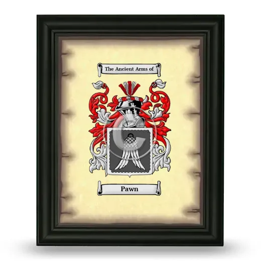 Pawn Coat of Arms Framed - Black