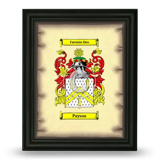 Payson Coat of Arms Framed - Black