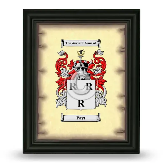 Payt Coat of Arms Framed - Black