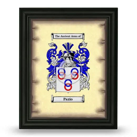 Pazio Coat of Arms Framed - Black