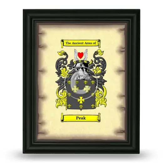Peak Coat of Arms Framed - Black