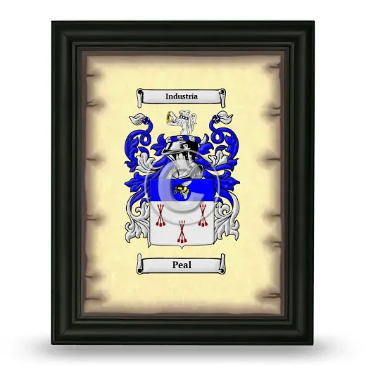 Peal Coat of Arms Framed - Black