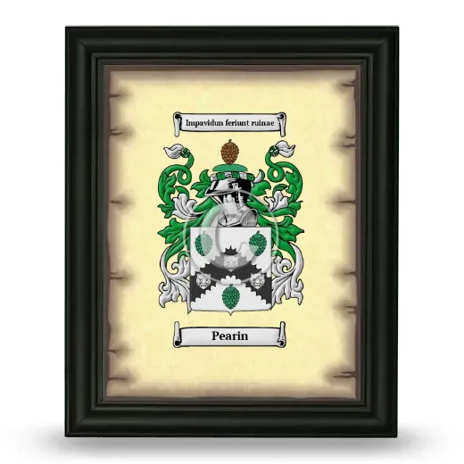 Pearin Coat of Arms Framed - Black