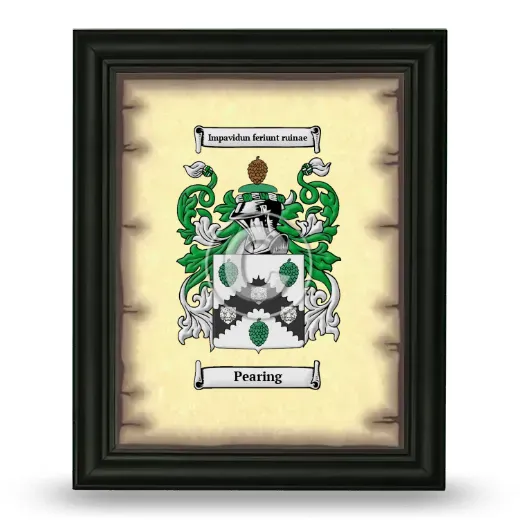 Pearing Coat of Arms Framed - Black