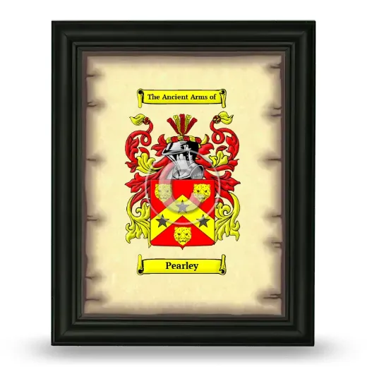 Pearley Coat of Arms Framed - Black