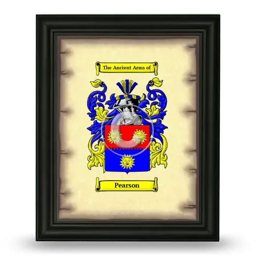 Pearson Coat of Arms Framed - Black