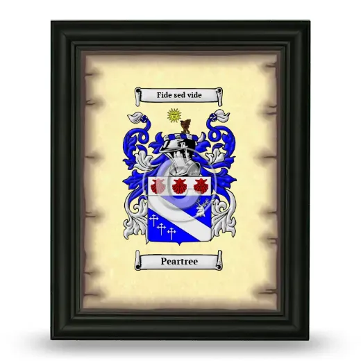 Peartree Coat of Arms Framed - Black