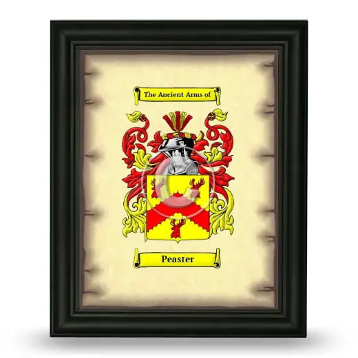Peaster Coat of Arms Framed - Black