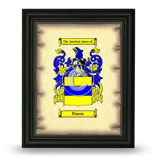 Peaux Coat of Arms Framed - Black