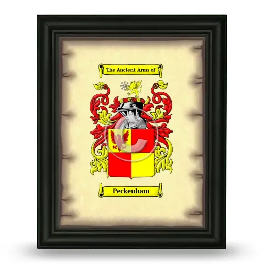 Peckenham Coat of Arms Framed - Black