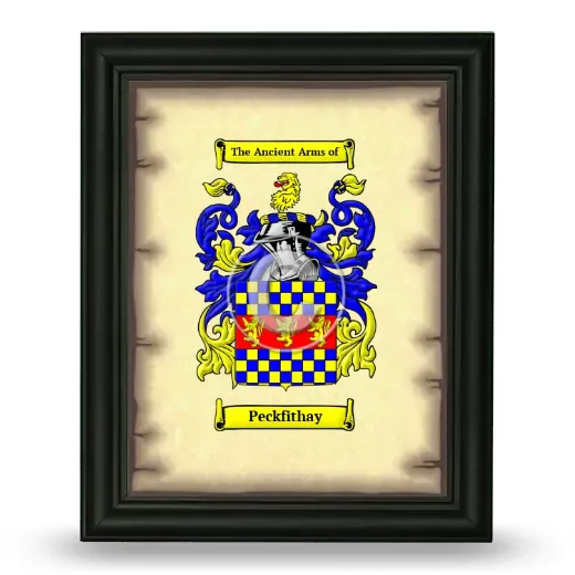 Peckfithay Coat of Arms Framed - Black