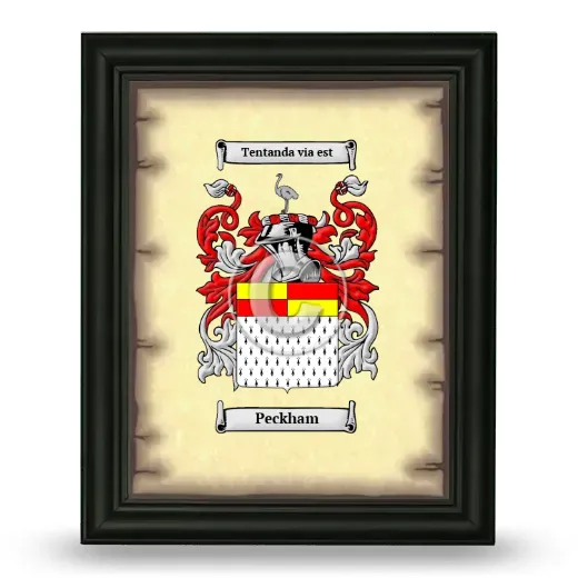 Peckham Coat of Arms Framed - Black