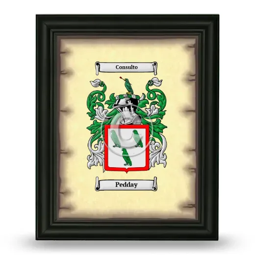 Pedday Coat of Arms Framed - Black