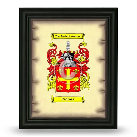 Pedrosa Coat of Arms Framed - Black
