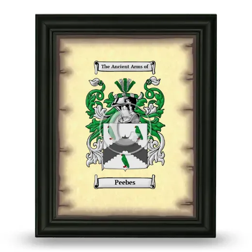Peebes Coat of Arms Framed - Black