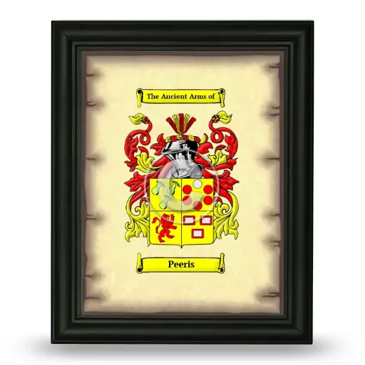 Peeris Coat of Arms Framed - Black