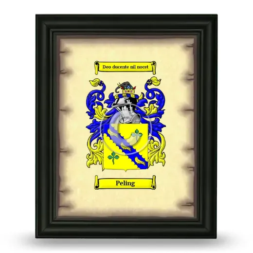 Peling Coat of Arms Framed - Black