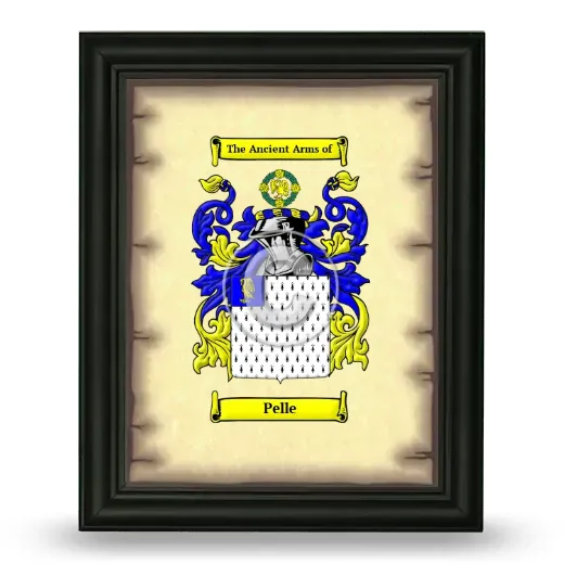 Pelle Coat of Arms Framed - Black