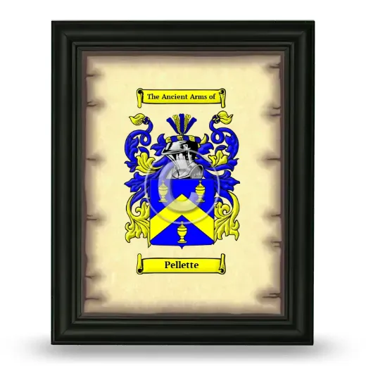 Pellette Coat of Arms Framed - Black