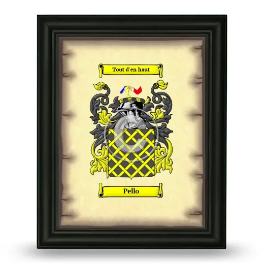 Pello Coat of Arms Framed - Black