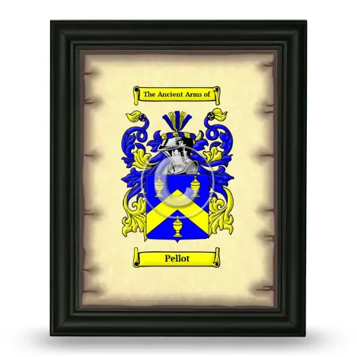 Pellot Coat of Arms Framed - Black