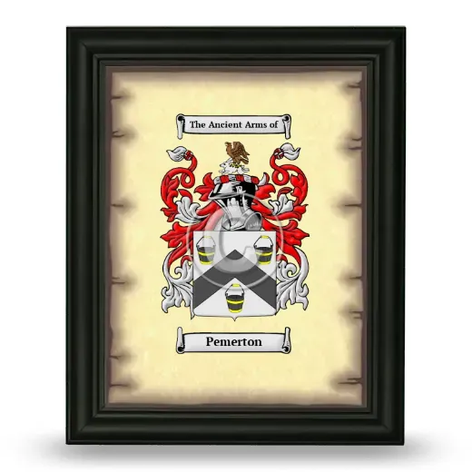 Pemerton Coat of Arms Framed - Black