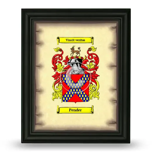Pender Coat of Arms Framed - Black
