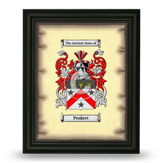 Penkert Coat of Arms Framed - Black