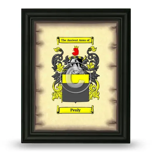Penly Coat of Arms Framed - Black