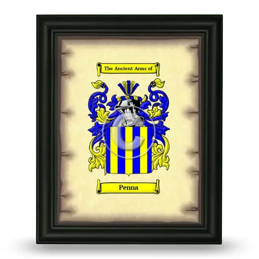 Penna Coat of Arms Framed - Black