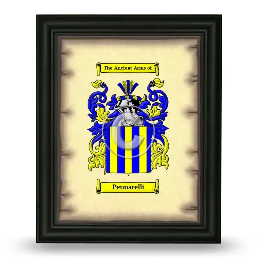 Pennarelli Coat of Arms Framed - Black