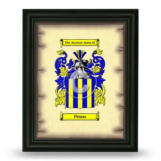 Penno Coat of Arms Framed - Black