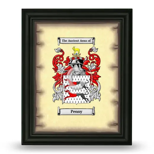 Penny Coat of Arms Framed - Black