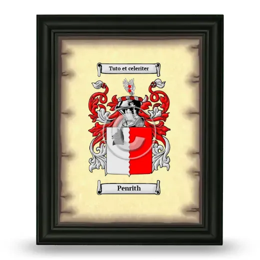 Penrith Coat of Arms Framed - Black