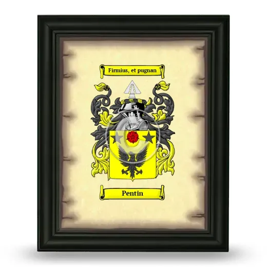 Pentin Coat of Arms Framed - Black
